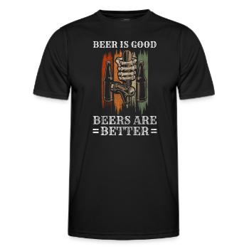 Clubbing Feiern Lustig Abfeiern - Männer Funktions-T-Shirt - Schwarz - Vorne - AI Model Male 178 dark (178cm)