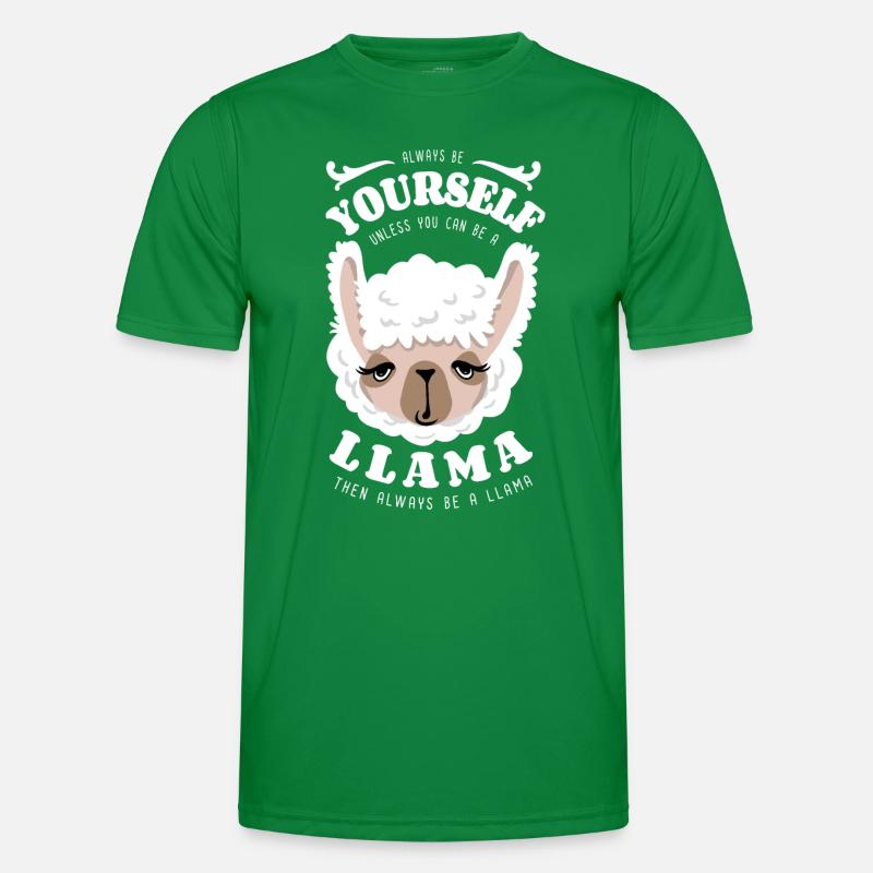 Sei immer du selbst - Lama - Spruch Männer Funktions-T-Shirt