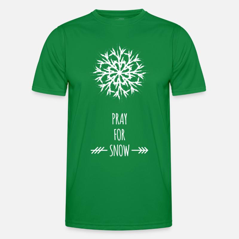 Pray For Snow Männer Funktions-T-Shirt