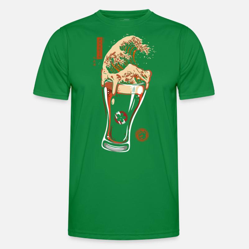 Great Wave Glass Beer Men's Functional T-Shirt