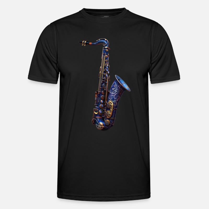 Saxophon Männer Funktions-T-Shirt