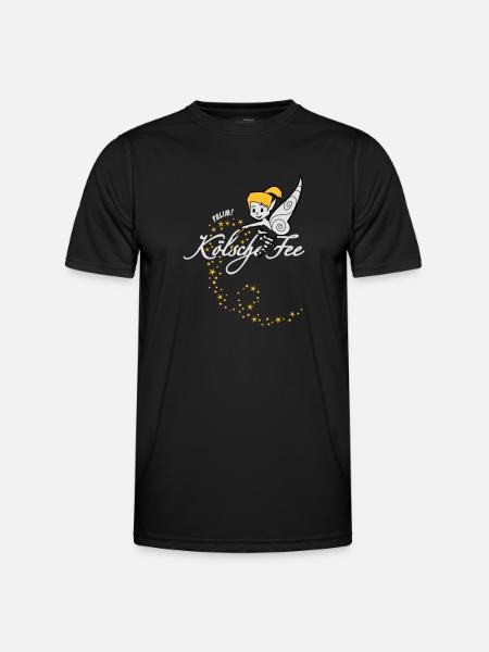 Kölsche Fee - Männer Funktions-T-Shirt - Schwarz