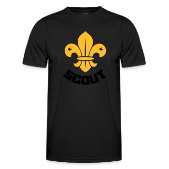 Scout - Scouting - Männer Funktions-T-Shirt - Schwarz - Vorne - AI Model Male 178 dark (178cm)