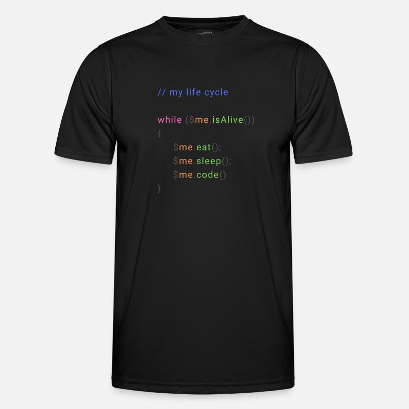 my life cycle dev - Men's Functional T-Shirt - black