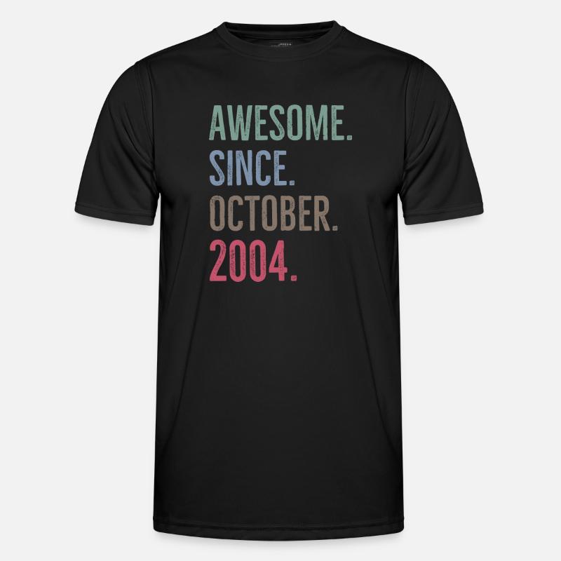 Awesome Since October 2004 - Men's Functional T-Shirt - black