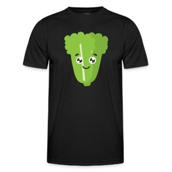Grüner Salat - Männer Funktions-T-Shirt - Schwarz - Vorne - AI Model Male 178 dark (178cm)