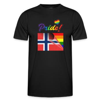 Oslo Stolz - Männer Funktions-T-Shirt - Schwarz - Vorne - AI Model Male 178 dark (178cm)