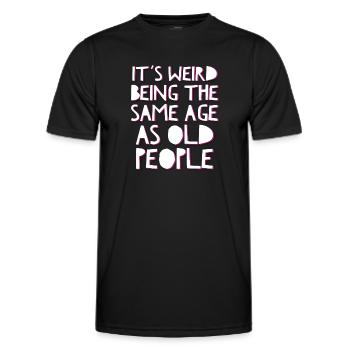 Slogan tee - T-shirt sport Homme - noir - Devant - AI Model Male 178 dark (178cm)