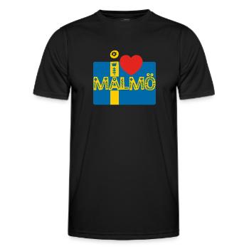 malmö - Men's Functional T-Shirt - black - Front - AI Model Male 178 dark (178cm)