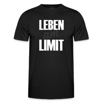 Leben am Limit - Männer Funktions-T-Shirt - Schwarz - Vorne - AI Model Male 178 dark (178cm)