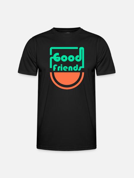 Gute Freunde - Männer Funktions-T-Shirt - Schwarz