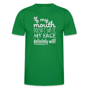 Mon visage le fera certainement - T-shirt sport Homme - vert - Devant - AI Model Male 178 dark (178cm)