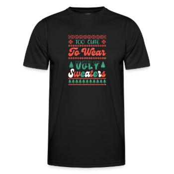 Too Cute To Wear Ugly - Men's Functional T-Shirt - black - Front - AI Model Male 178 dark (178cm)