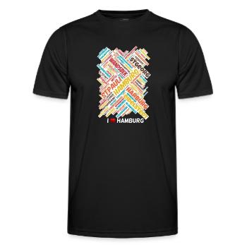 Hambourg - T-shirt sport Homme - noir - Devant - AI Model Male 178 dark (178cm)