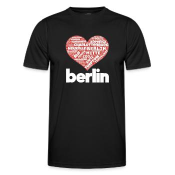Berlin - T-shirt sport Homme - noir - Devant - AI Model Male 178 dark (178cm)