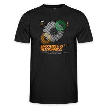 Flower Streetwear - Männer Funktions-T-Shirt - Schwarz - Vorne - AI Model Male 178 dark (178cm)