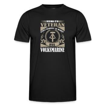 stolzer NVA Volksmarine Veteran - Männer Funktions-T-Shirt - Schwarz - Vorne - AI Model Male 178 dark (178cm)