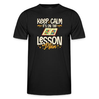 Plan de leçon Enseignant Planificateur préscolaire École - T-shirt sport Homme - noir - Devant - AI Model Male 178 dark (178cm)