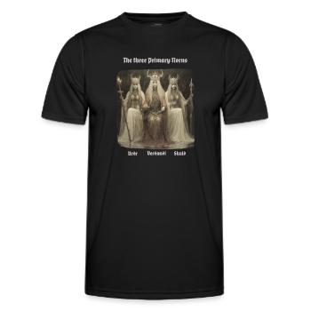 The Three Norns / Women of Fate - Men's Functional T-Shirt - black - Front - AI Model Male 178 dark (178cm)