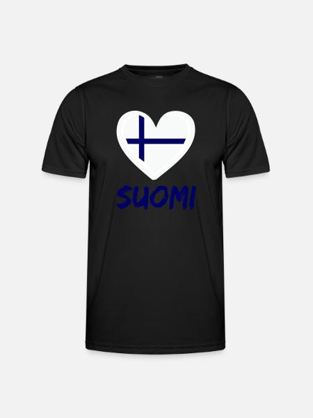 finland suomi - Männer Funktions-T-Shirt - Schwarz