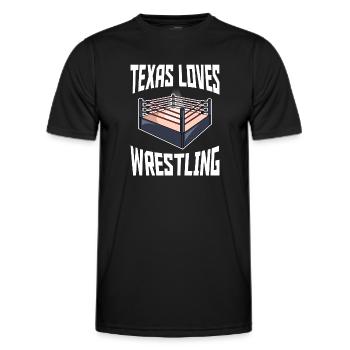 Conception de lutte au Texas pour les fiers fans du Texas - T-shirt sport Homme - noir - Devant - AI Model Male 178 dark (178cm)
