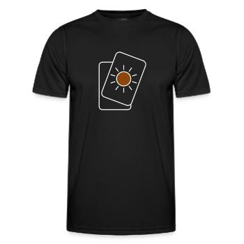 SONNENKARTE, SONNENKARTENSPIEL - Männer Funktions-T-Shirt - Schwarz - Vorne - AI Model Male 178 dark (178cm)
