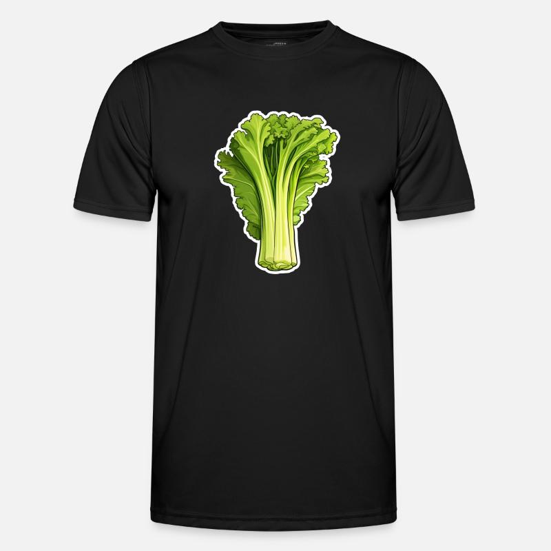 Stangensellerie oder Staudensellerie - Männer Funktions-T-Shirt - Schwarz
