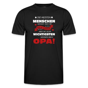 Die Wichtigsten Nennen Mich Opa Retro Vintage - Männer Funktions-T-Shirt - Schwarz - Vorne - AI Model Male 178 dark (178cm)