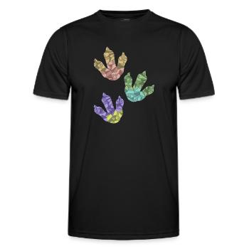 Imprimés DINOSAURES - T-shirt sport Homme - noir - Devant - AI Model Male 178 dark (178cm)