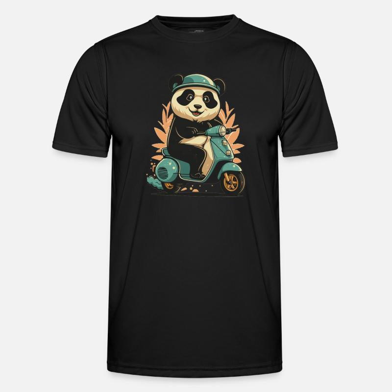 Panda Roller Männer Funktions-T-Shirt