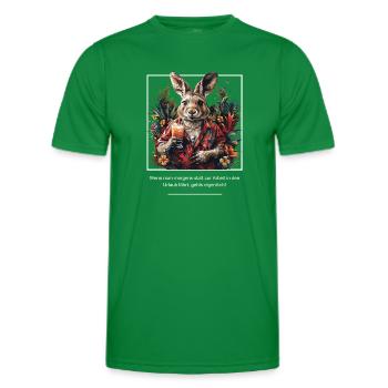 Känguru Faulenzer Urlaub Fun Strand Sommer Arbeit - Männer Funktions-T-Shirt - Kelly Green - Vorne - AI Model Male 178 dark (178cm)
