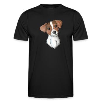 Jack Russell Pattern 4 - Männer Funktions-T-Shirt - Schwarz - Vorne - AI Model Male 178 dark (178cm)