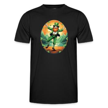 Danse trèfle de la Saint-Patrick - T-shirt sport Homme - noir - Devant - AI Model Male 178 dark (178cm)