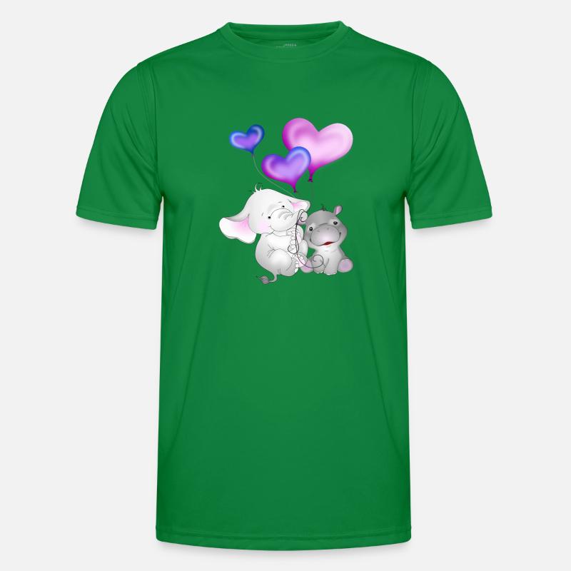 Elefant Luftballon Nilpferd Männer Funktions-T-Shirt