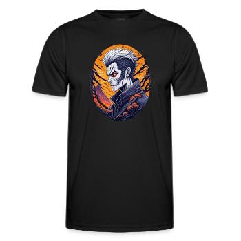 Gruseliges Halloween-party-kostüm Vampir - T-shirt sport Homme - noir - Devant - AI Model Male 178 dark (178cm)