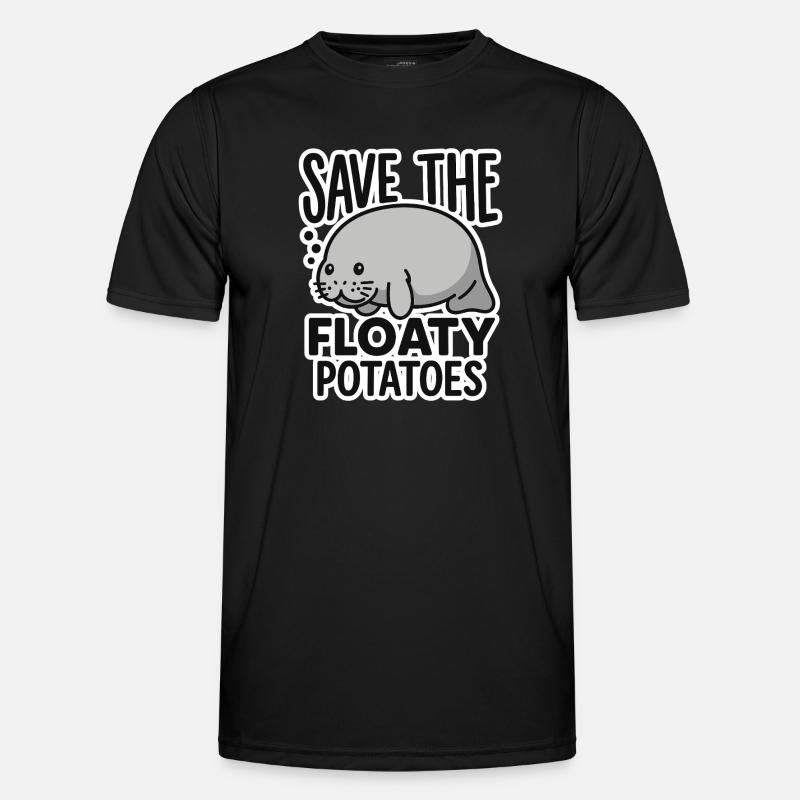 Save the floaty potatoes - Men's Functional T-Shirt - black