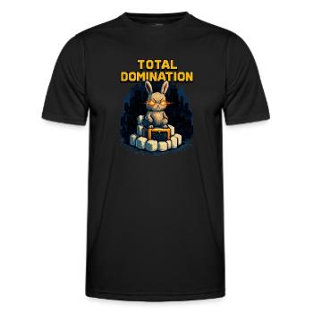 Pixel Bunny – Total Domination - Men's Functional T-Shirt - black - Front - AI Model Male 178 dark (178cm)