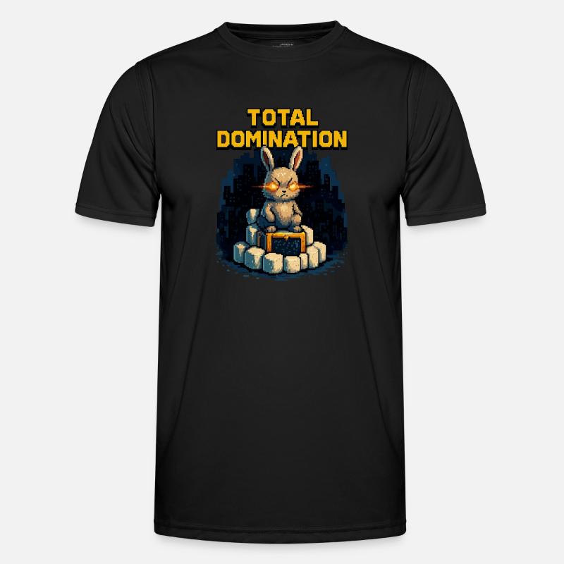 Pixel Bunny – Total Domination - Men's Functional T-Shirt - black