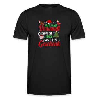Mit mir Verwandt zu sein einzig wahre Geschenk - Männer Funktions-T-Shirt - Schwarz - Vorne - AI Model Male 178 dark (178cm)