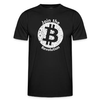 Die Bitcoin Revolution - Männer Funktions-T-Shirt - Schwarz - Vorne - AI Model Male 178 dark (178cm)