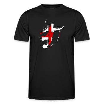 England - Fussball - Weltmeisterschaft - Männer Funktions-T-Shirt - Schwarz - Vorne - AI Model Male 178 dark (178cm)