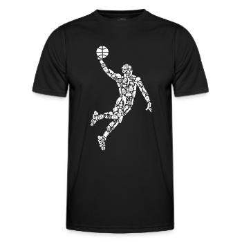 Basketball Symbols Basketball Player Basketball - Men's Functional T-Shirt - black - Front - AI Model Male 178 dark (178cm)