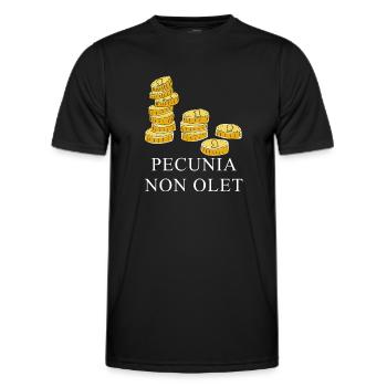 money doesn't stink latin white - Men's Functional T-Shirt - black - Front - AI Model Male 178 dark (178cm)