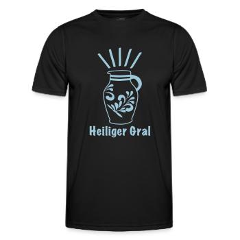 Heiliger Gral Apfelwein #Bembel #Frankfurt #FFM - Männer Funktions-T-Shirt - Schwarz - Vorne - AI Model Male 178 dark (178cm)