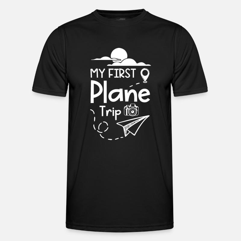 My First Plane Trip - Men's Functional T-Shirt - black