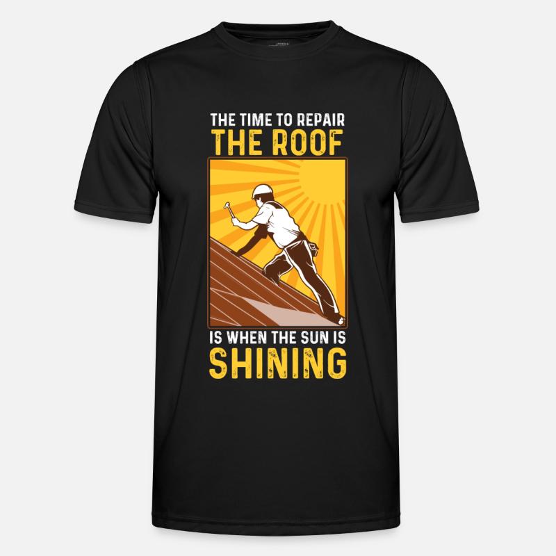Dachdecker Dachdeckermeister Dachdecken Geschenk Männer Funktions-T-Shirt