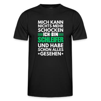 Nicht schockbarer Schleifer - Männer Funktions-T-Shirt - Schwarz - Vorne - AI Model Male 178 dark (178cm)