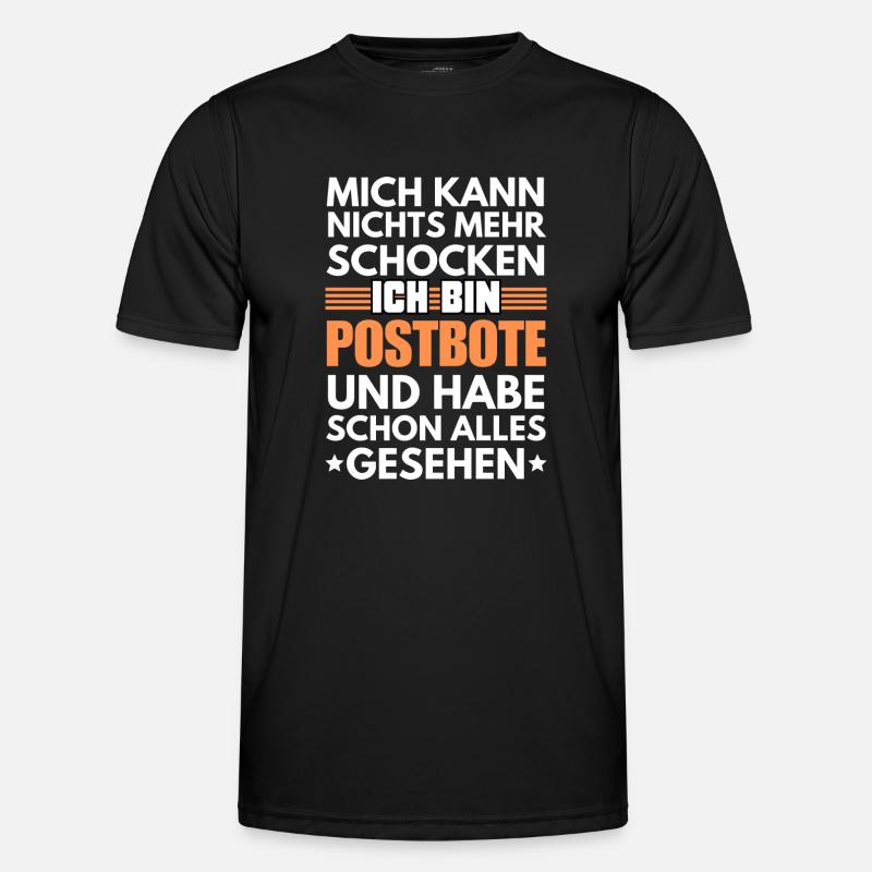 Nicht schockbarer Postbote - Männer Funktions-T-Shirt - Schwarz