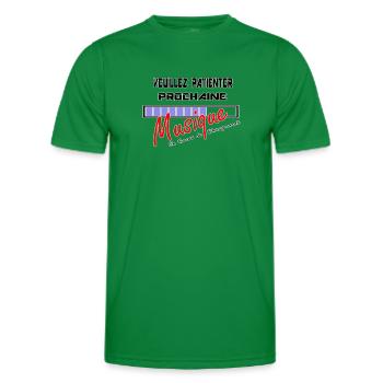Logo Musique en Chargement ! - T-shirt sport Homme - vert - Devant - AI Model Male 178 dark (178cm)