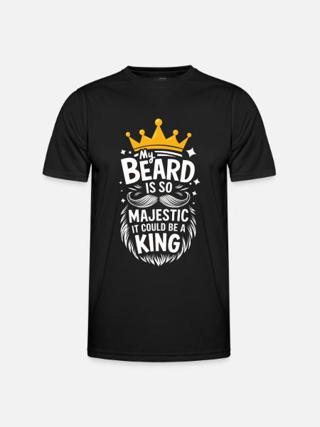 Beard Mustache Bearded Men - Men's Functional T-Shirt - black
